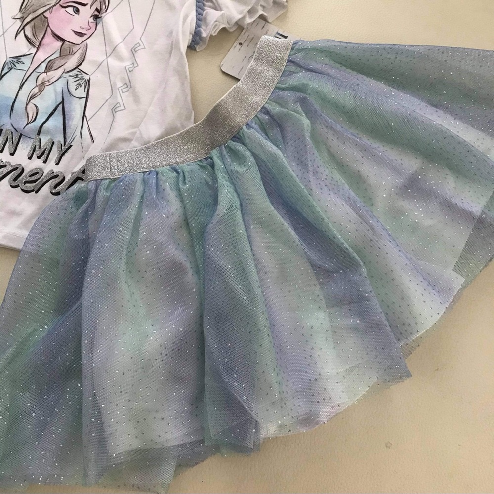 Disney Frozen Elsa Sparkly Skirt Set - Picture 3 of 6